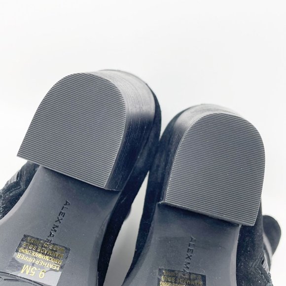 Alex Marie Womens Black Suede Leather Buckle Accent Side Zip Bootie Size 9.5 - Picture 10 of 11